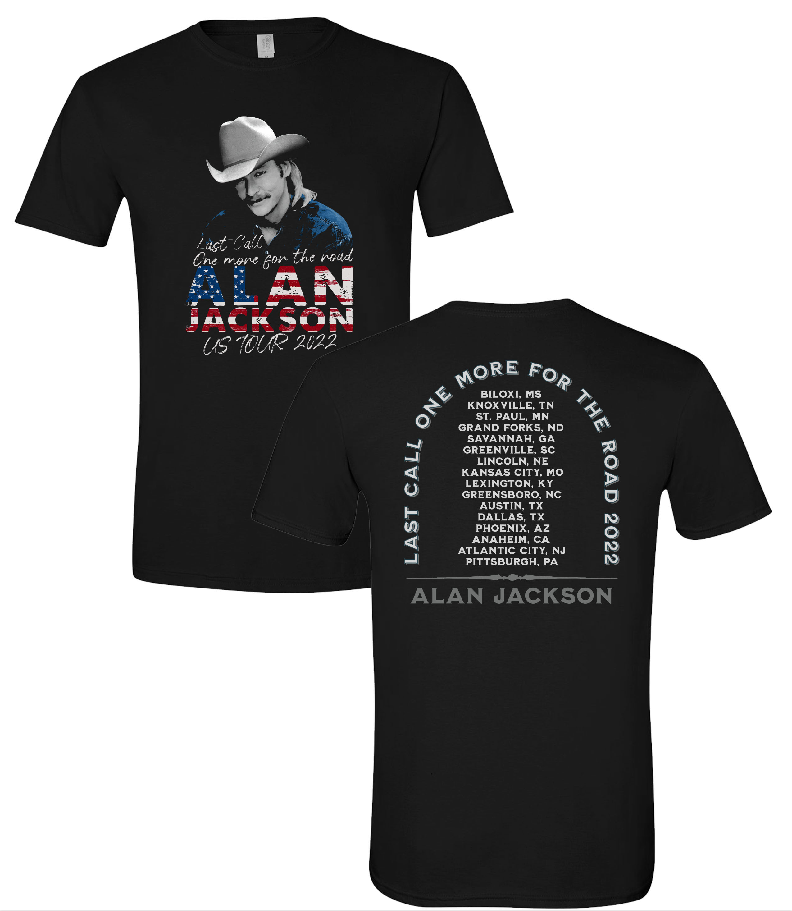 Black Tour Shirt (American Flag)