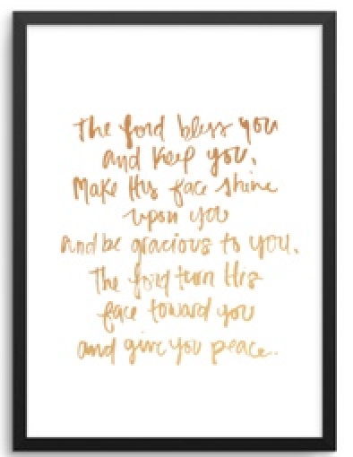 Golden Blessings Lyric Prints