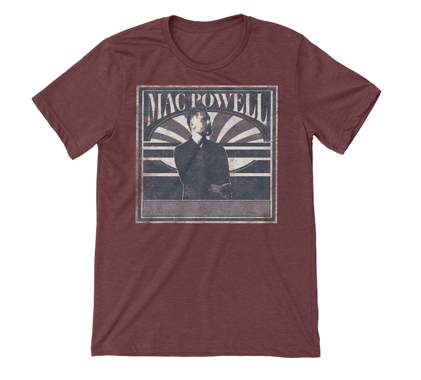 Mac Powell BURGUNDY Tee Shirt